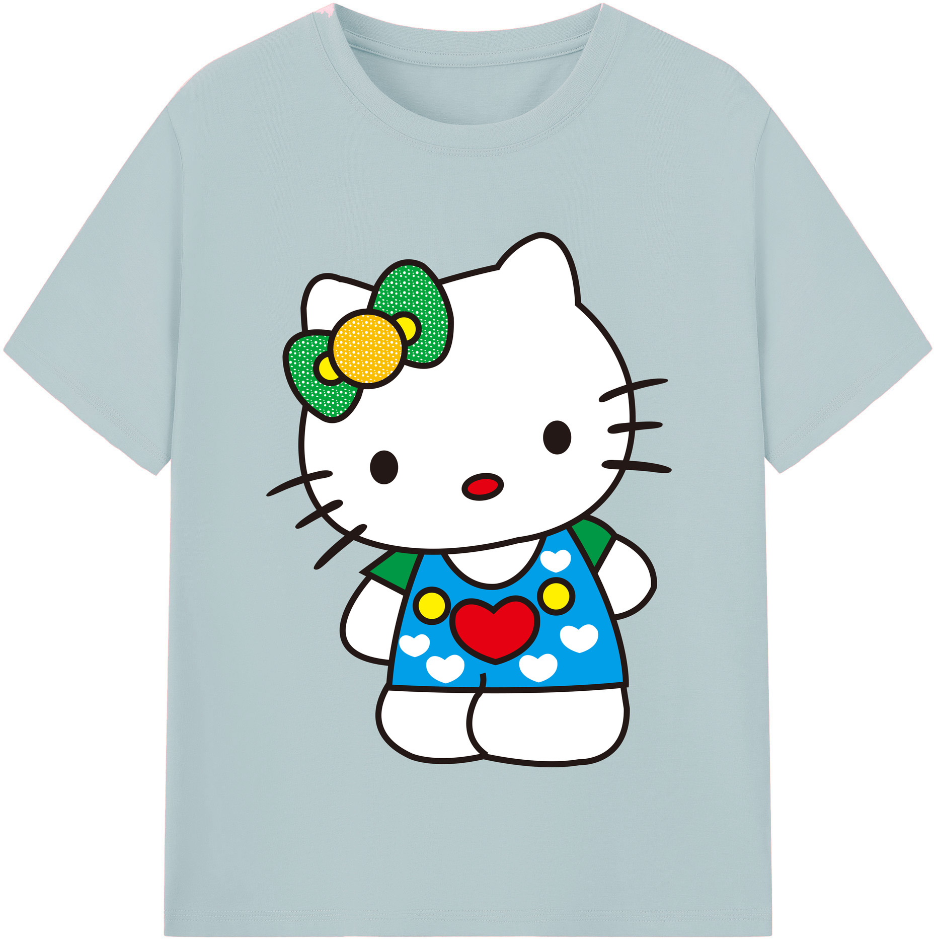 （画像用） Hello Kitty ハローキティ 綿100％半袖Tシャツ（フロントプリント）